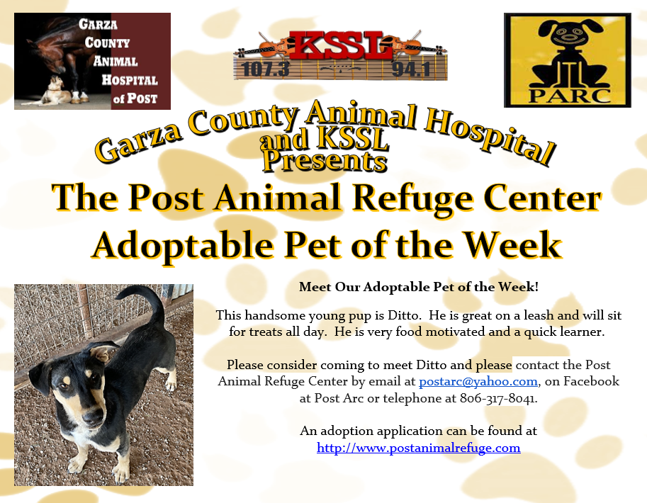Post Animal Refuge Center, Garza County Animal Hospital, Adopt don't Shop, Animal Rescue