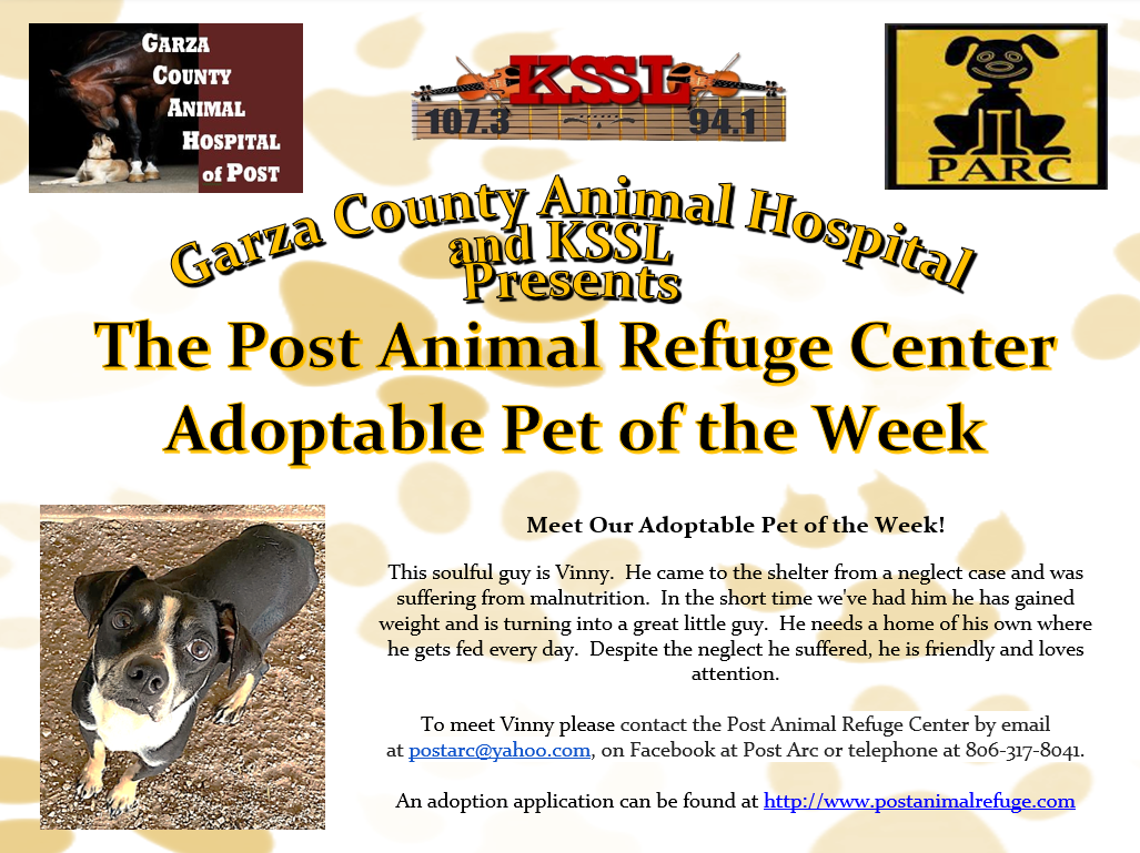 Post Animal Refuge Center, Garza County Animal Hospital, Adopt don't Shop, Animal Rescue