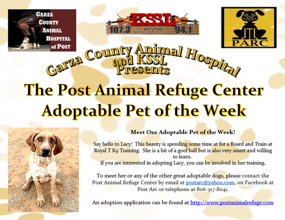 Post Animal Refuge Center, Garza County Animal Hospital, Adopt don't Shop, Animal Rescue