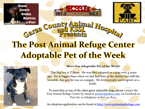 Post Animal Refuge Center, Garza County Animal Hospital, Adopt don't Shop, Animal Rescue