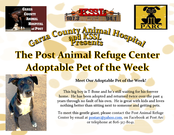 Post Animal Refuge Center, Garza County Animal Hospital, Adopt don't Shop, Animal Rescue