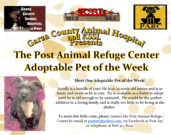 Post Animal Refuge Center, Garza County Animal Hospital, Adopt don't Shop, Animal Rescue