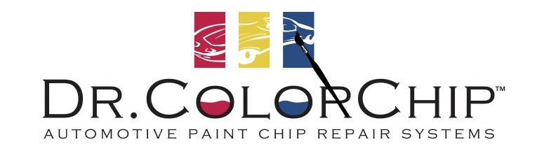 Dr. ColorChip logo. Text: Dr. ColorChip, Automotive Paint Chip Repair Systems. Colors: red, yellow, blue.