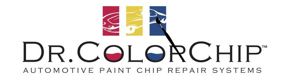 Dr. ColorChip logo. Text: Dr. ColorChip, Automotive Paint Chip Repair Systems. Colors: red, yellow, blue.