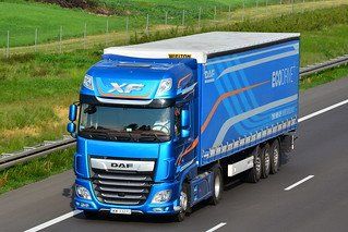 White color haulage on highway