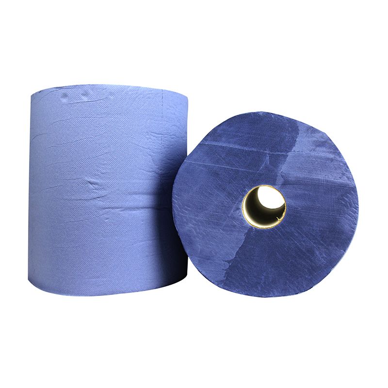 Industrierol verlijmd 100% cellulose blauw