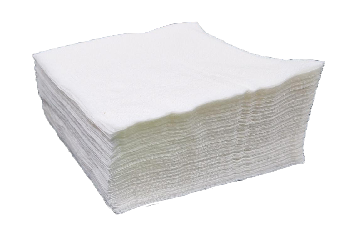 Witte Servetten 100% cellulose 1 lgs 33 x 33 cm
