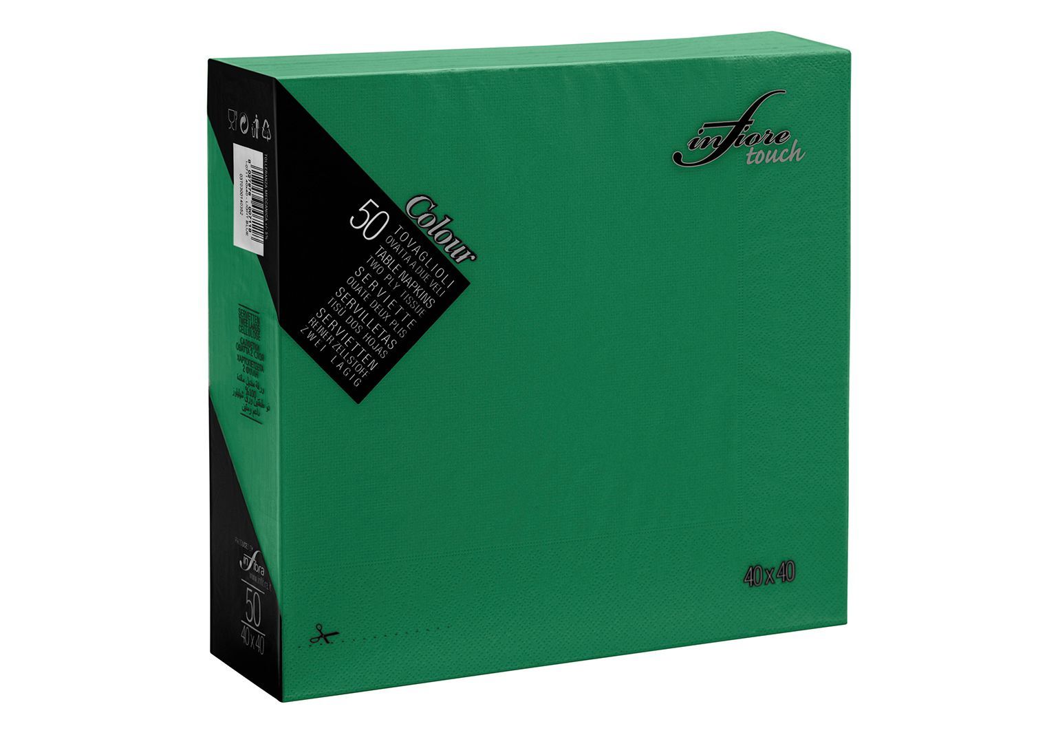 Groene Servetten 40x40cm 1/4 vouw