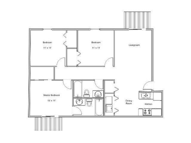 3 bedroom floor plan