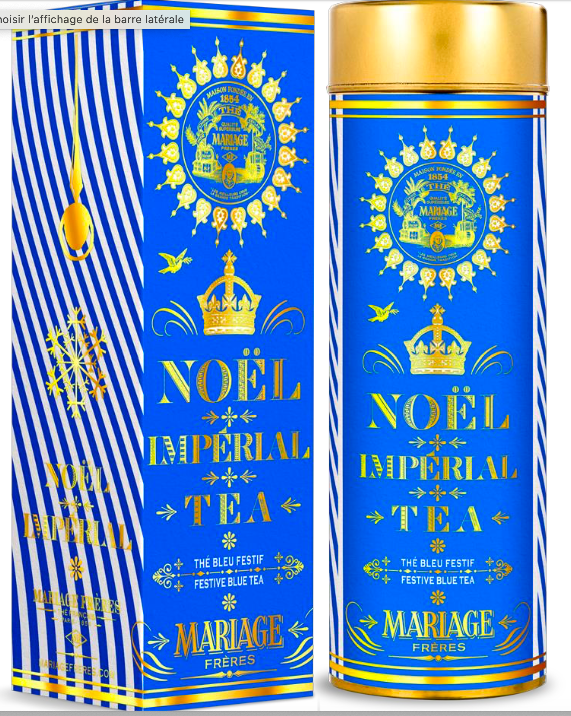 NOEL IMPERIAL - ROYAL FAIRY TEASâÂź THĂ BLEU COLLECTION DE THĂS AUX SAVEURS FESTIVES