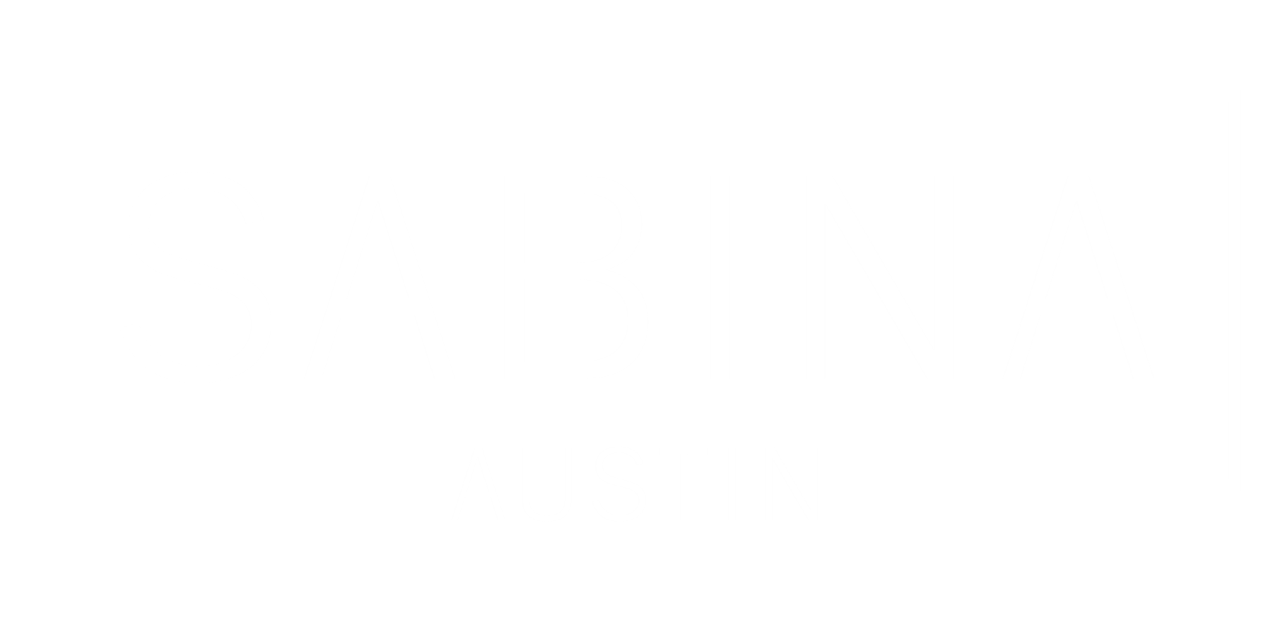 Sabina white logo.