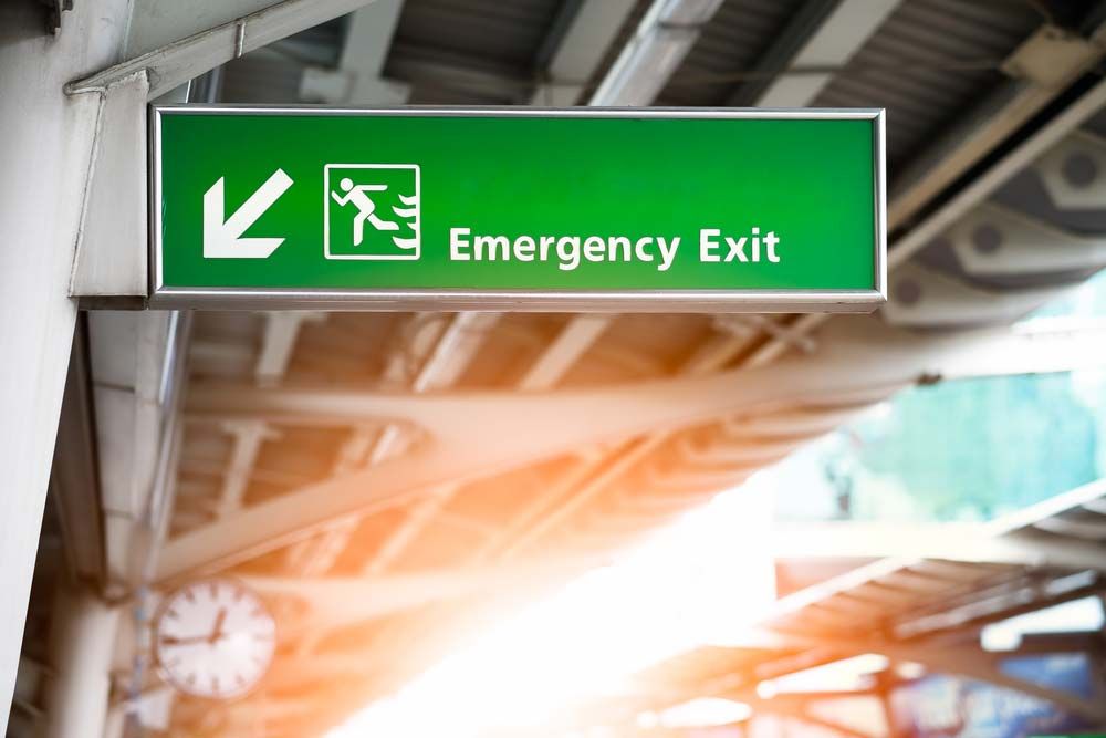Green Emergency Exit Light Sign - Custom Safety Signs in Wagga Wagga, NSW