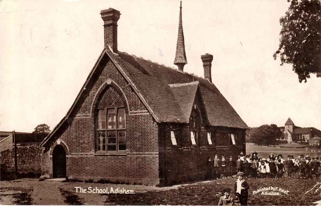 Adisham School (post marked) C 1900