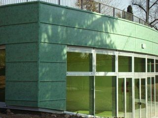 Rivestimento di facciata in aggraffato alluminio verde roof