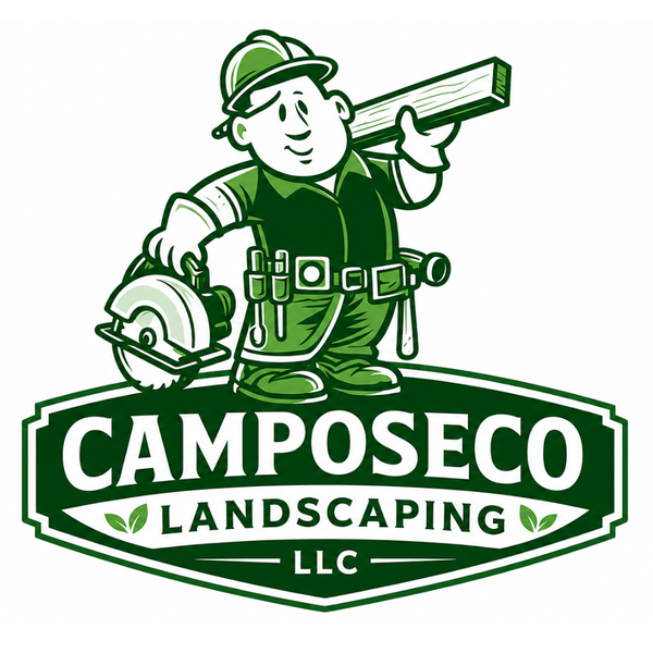 LocalSplash Landscaper logo with green-and-black house and tree graphics
