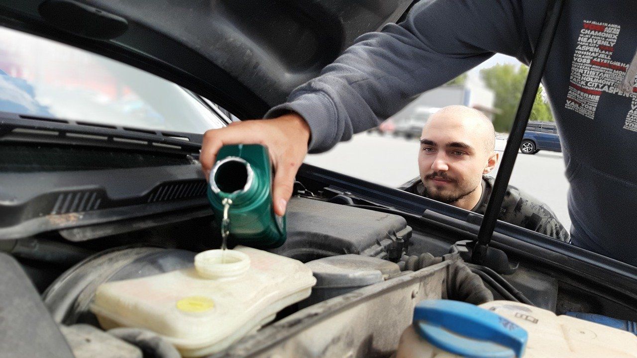 Changing oil in car