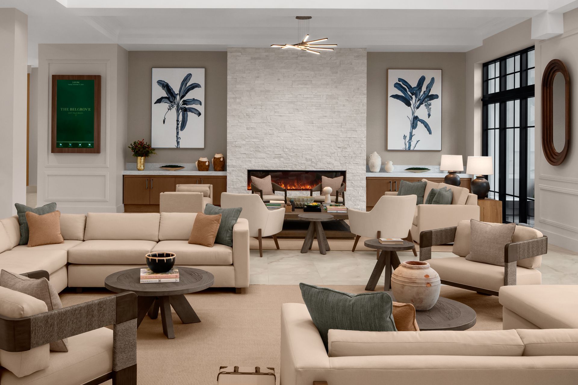 Our Story A living room filled with furniture and a fireplace.