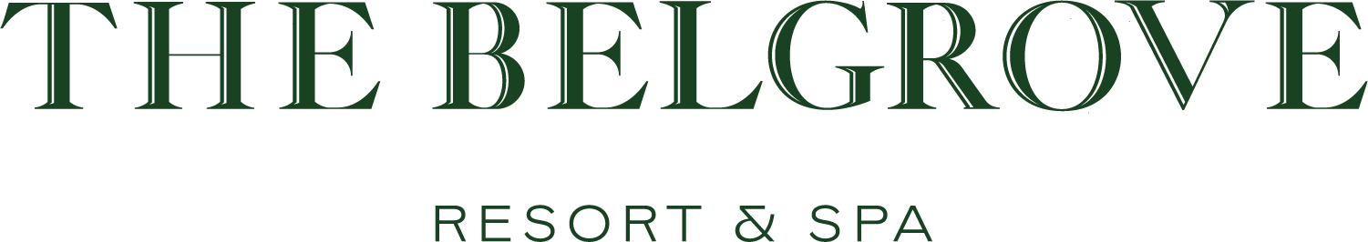 The logo for the belgrove resort and spa is shown on a white background.