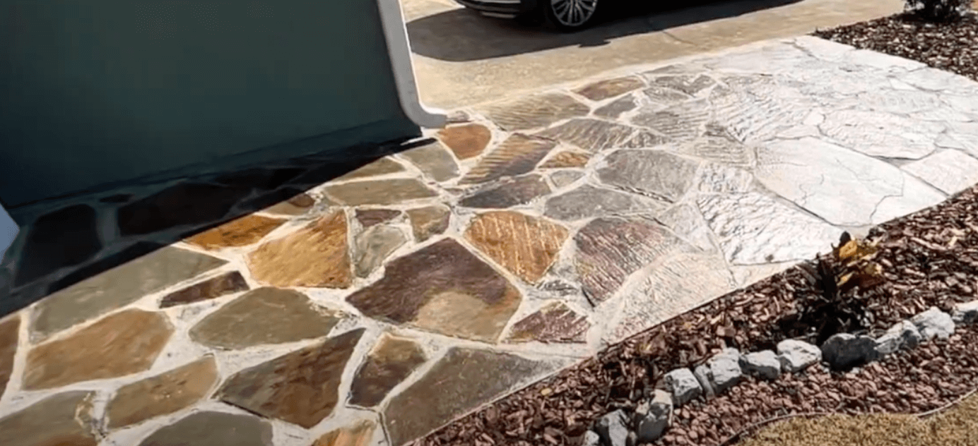 Custom walkway design by a professional concrete contractor