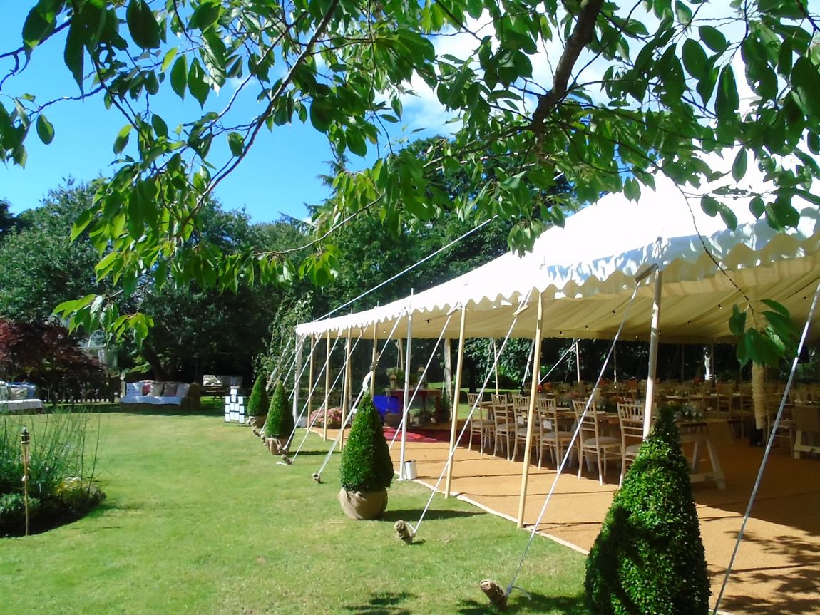 Traditional, classic pole & rope tents are perfect for the English