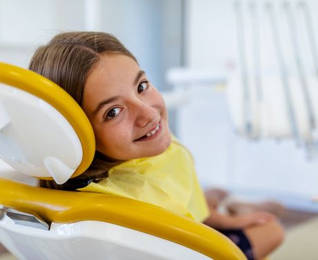 Young girl on a dental clinic — Lebanon, MO — Family Dentistry Jon M. Krause, D.D.S., P.C.