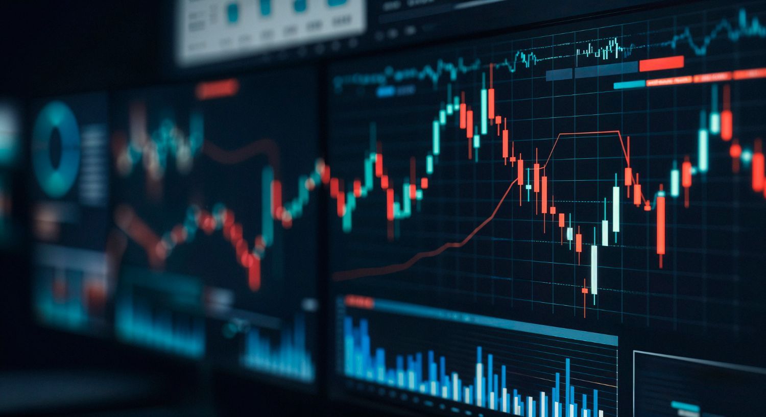 A close up of a computer screen with a bunch of graphs on it.