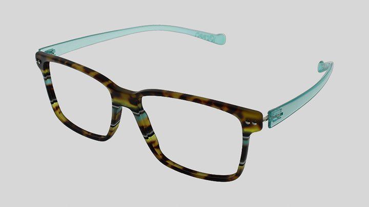 Tri-color and Light Blue Temple Eyeglass | Cincinnati, OH | York Vision International