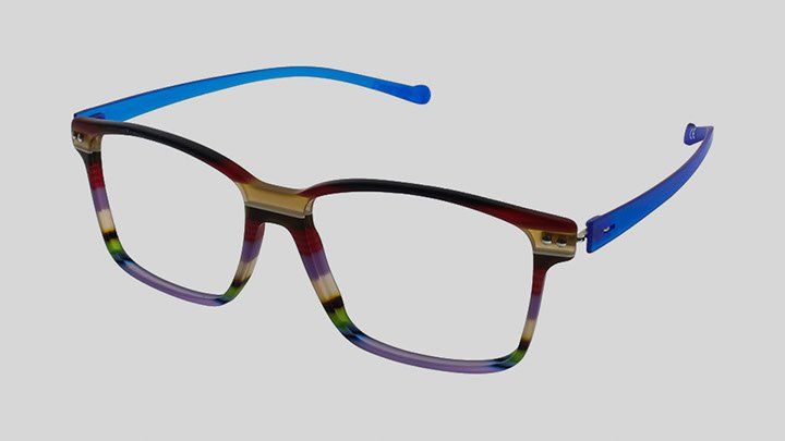 Tri-color and Blue Temple Eyeglass | Cincinnati, OH | York Vision International