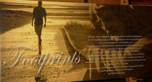 Traditional Poems Footprints Casket Inserts
