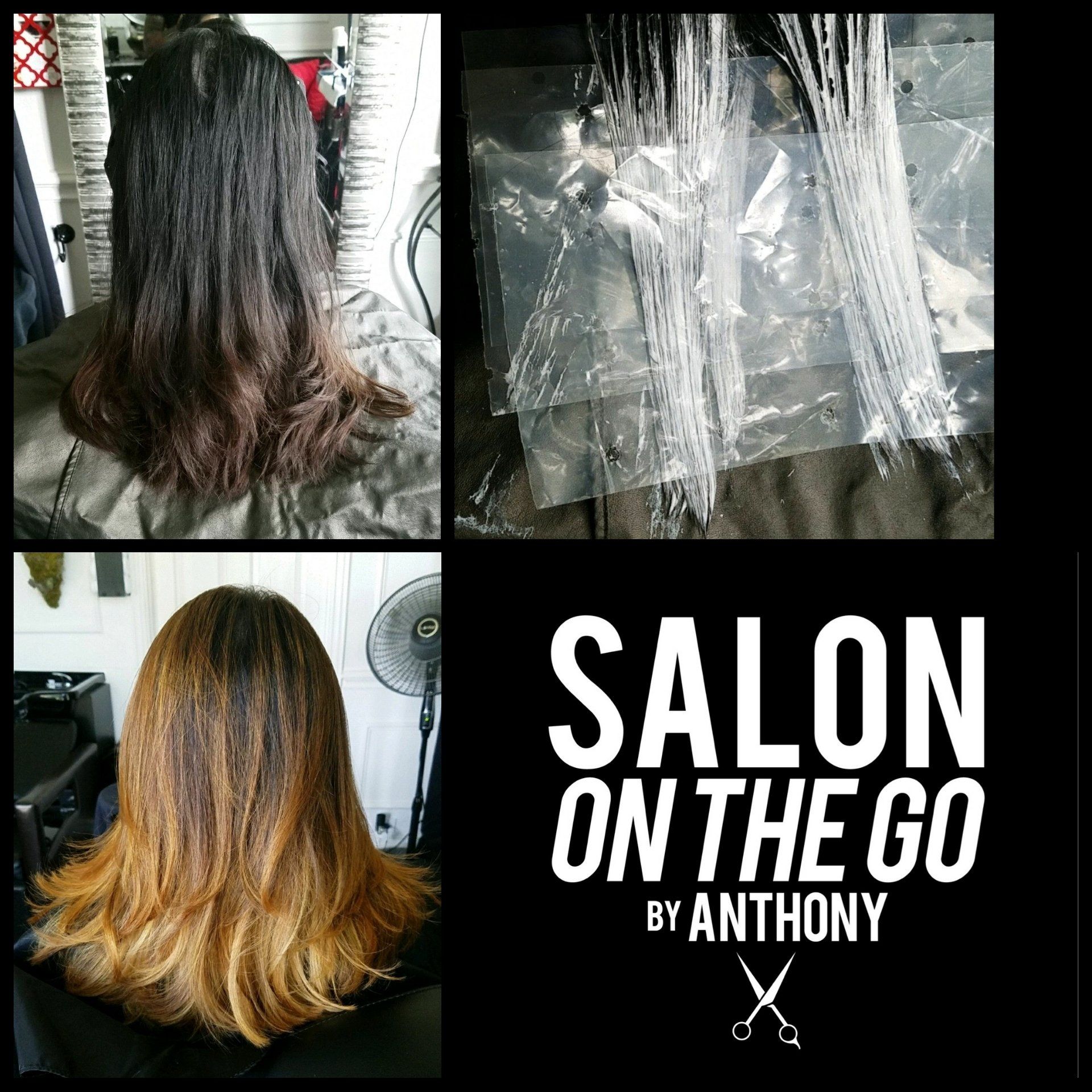 A poster for salon on the go by anthony