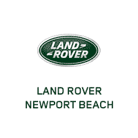 The logo for land rover newport beach is on a white background.