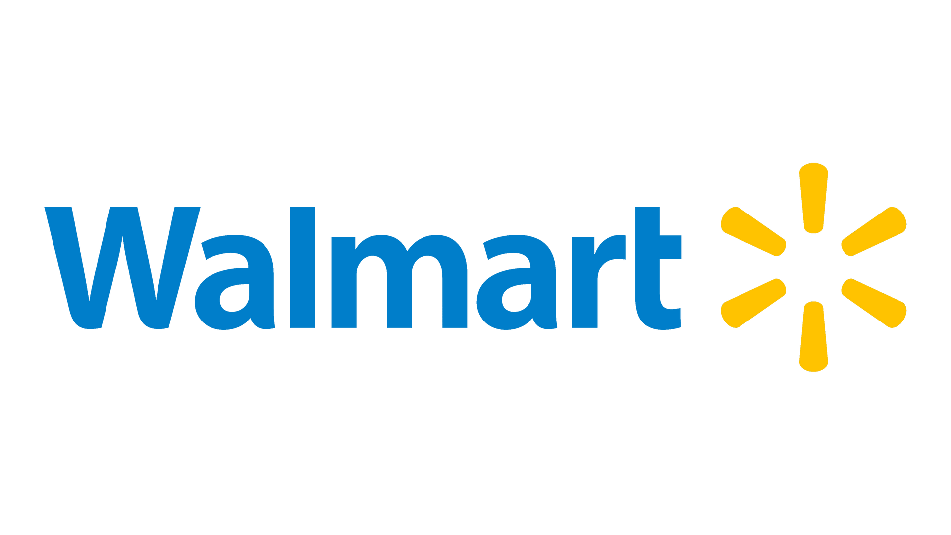 The walmart logo is blue and yellow on a white background.