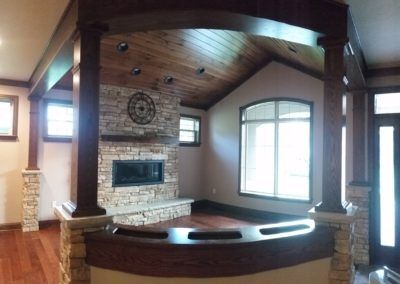 Empty Living Room With Fireplace - Tyrone, PA - Fry’s Construction