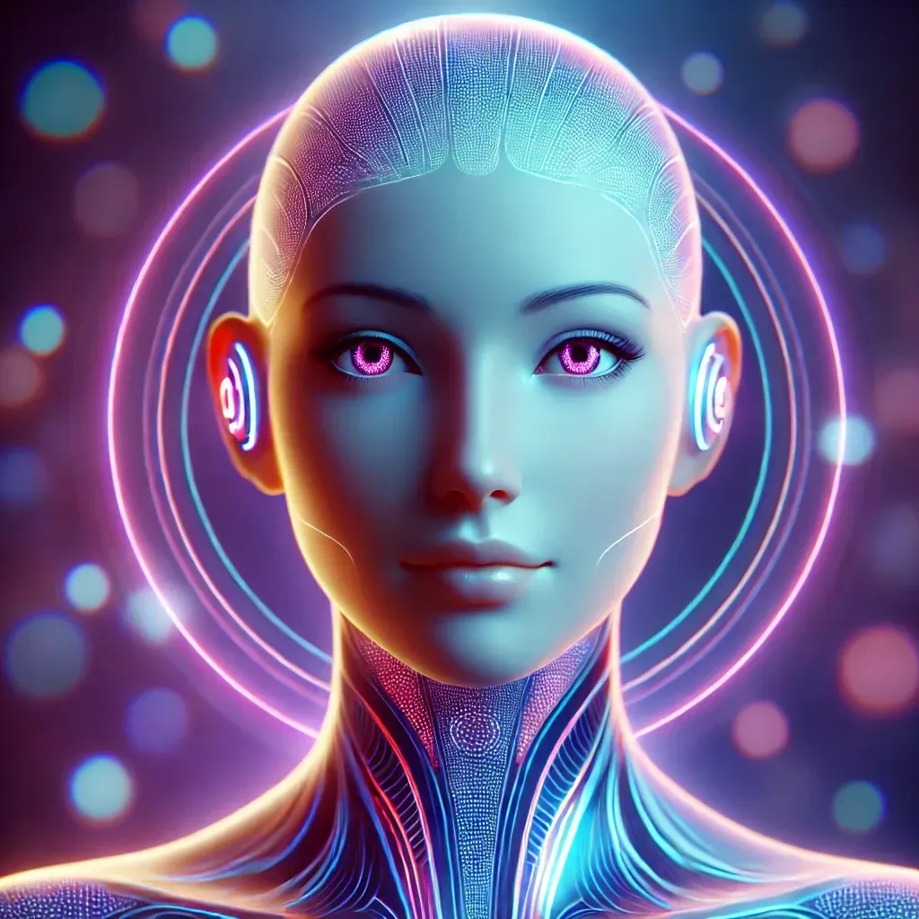 Futuristic portrait of a woman representing 