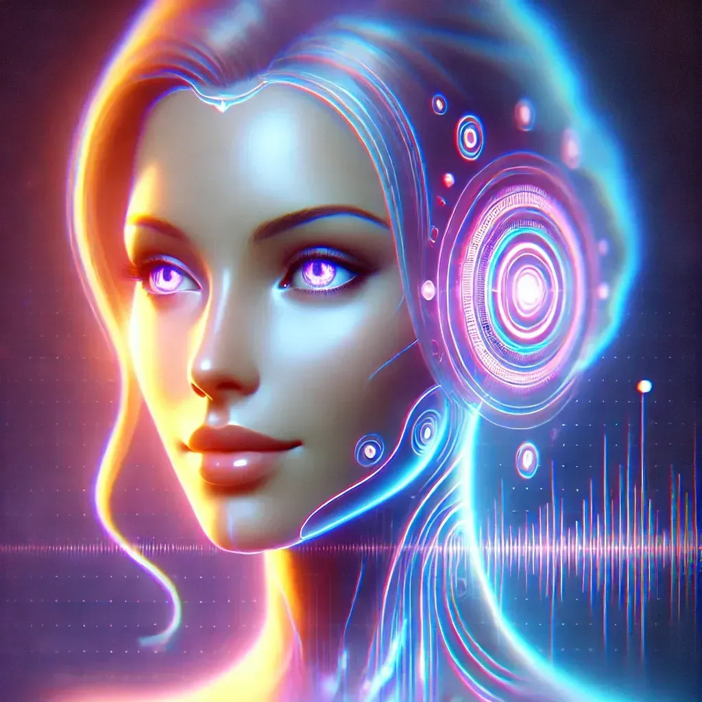Futuristic portrait of a woman representing 