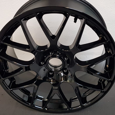 black alloy wheel