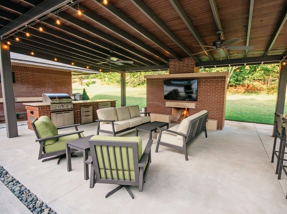 outdoor living space area