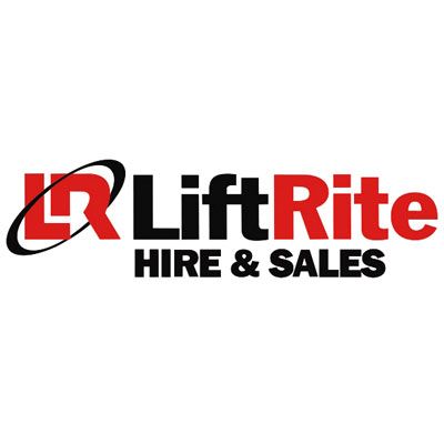 The liftrite hire and sales logo is red and black on a white background.