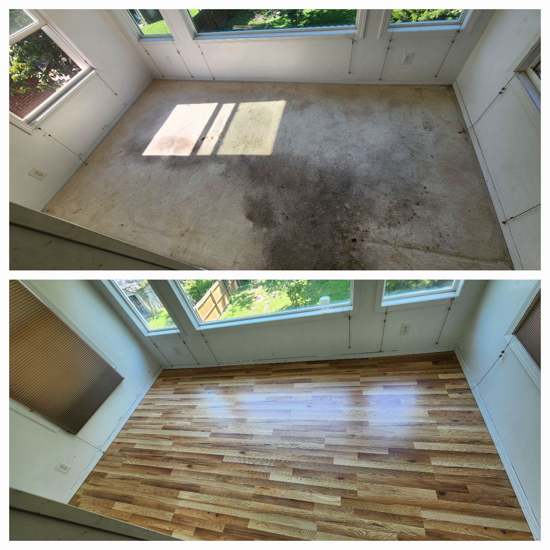Vinyl floor remodel by TB Home Services