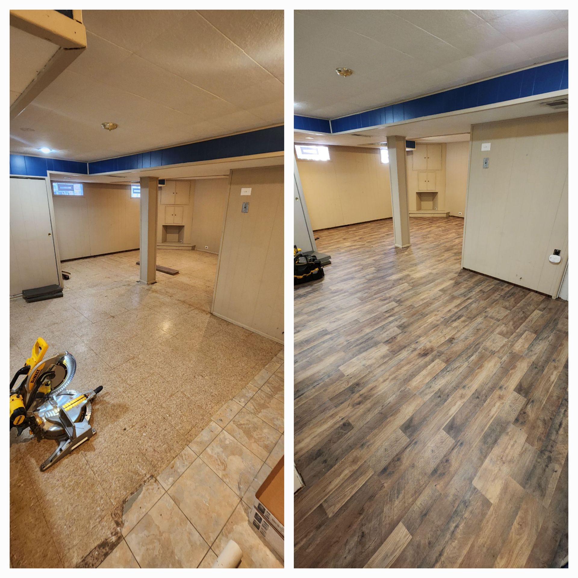 Vinyl flooring by TB Home Services