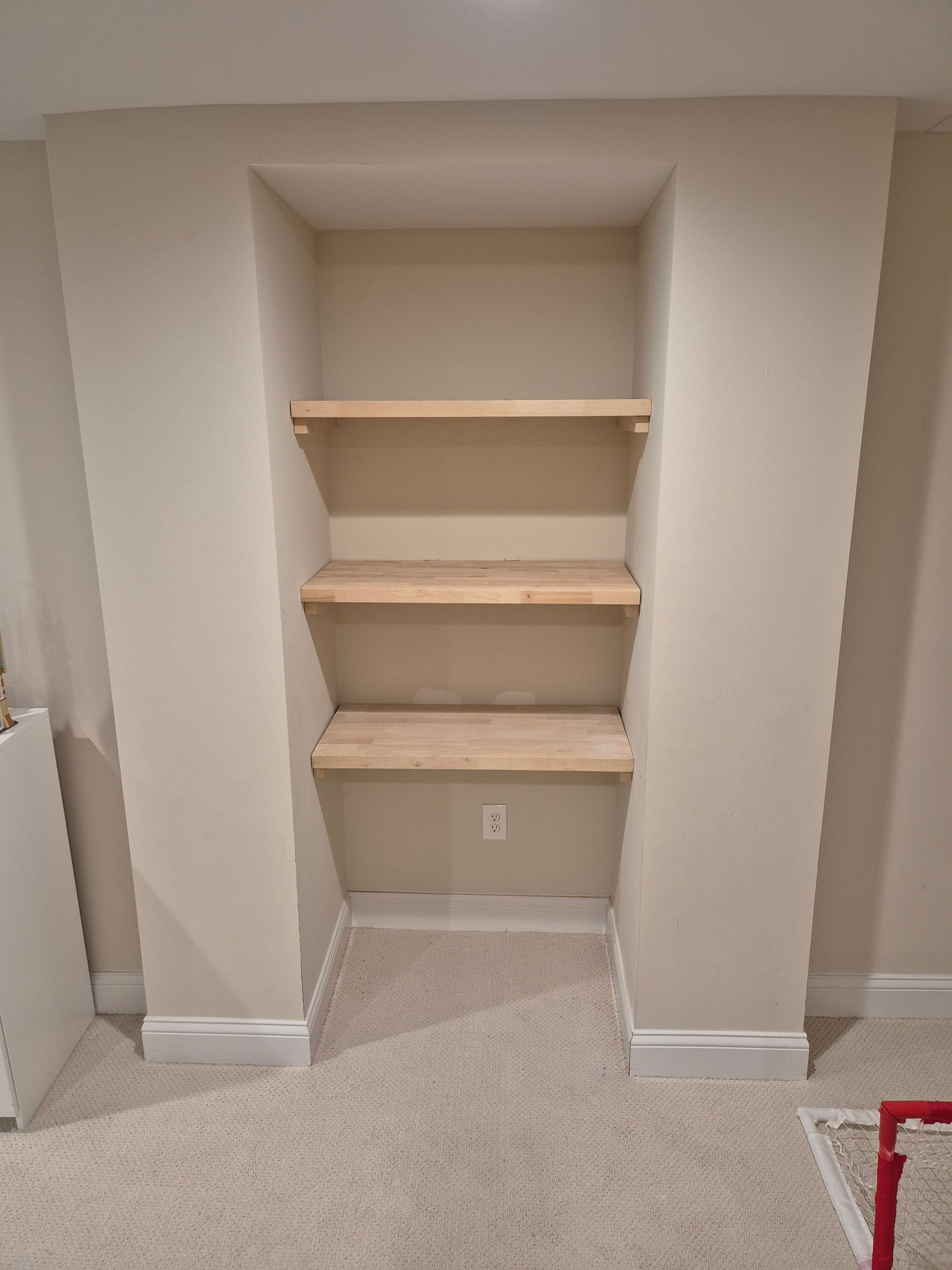 Shelving custom build by TB Home Services