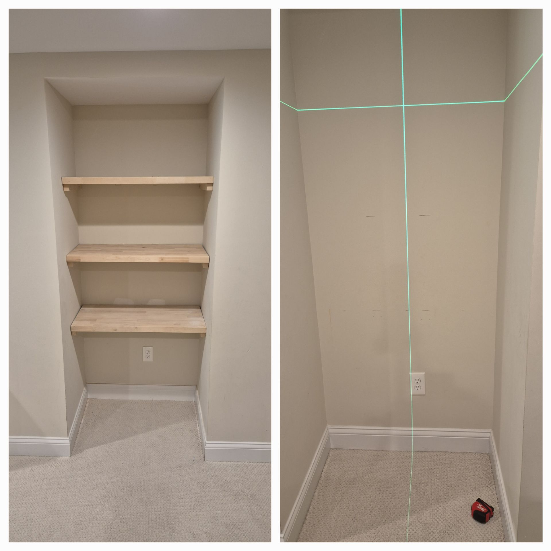 Shelves custom build by TB Home Services