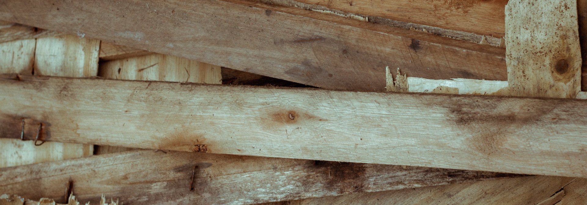 Wood Planks caused from house damage