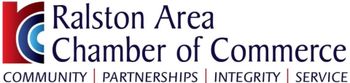 The logo for the ralston area chamber of commerce