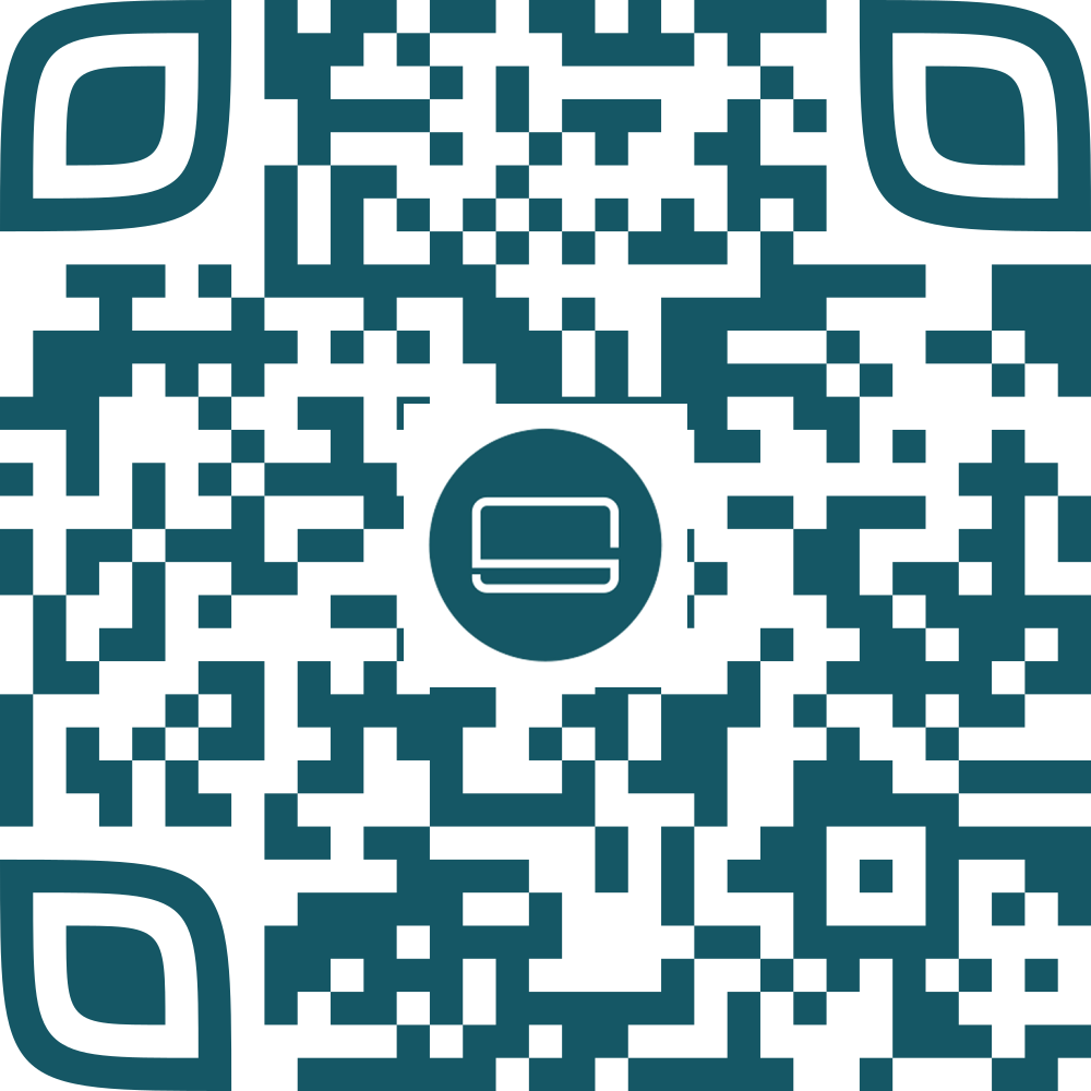 A qr code with a credit card icon in the middle.
