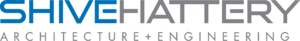 A logo for shine hattery architecture and engineering