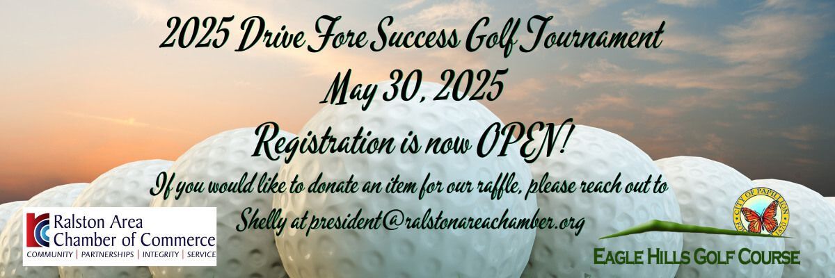 A poster for the 2025 drive for success golf tournament