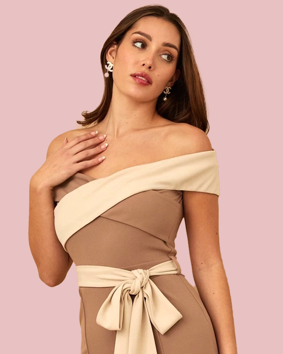 Robertella Luxury Boutique - Off the Shoulder Jumpsuit