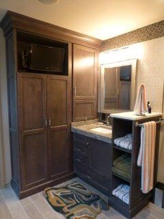 Gray Maple Master Bath Her - Cabinets in Perkasie, PA