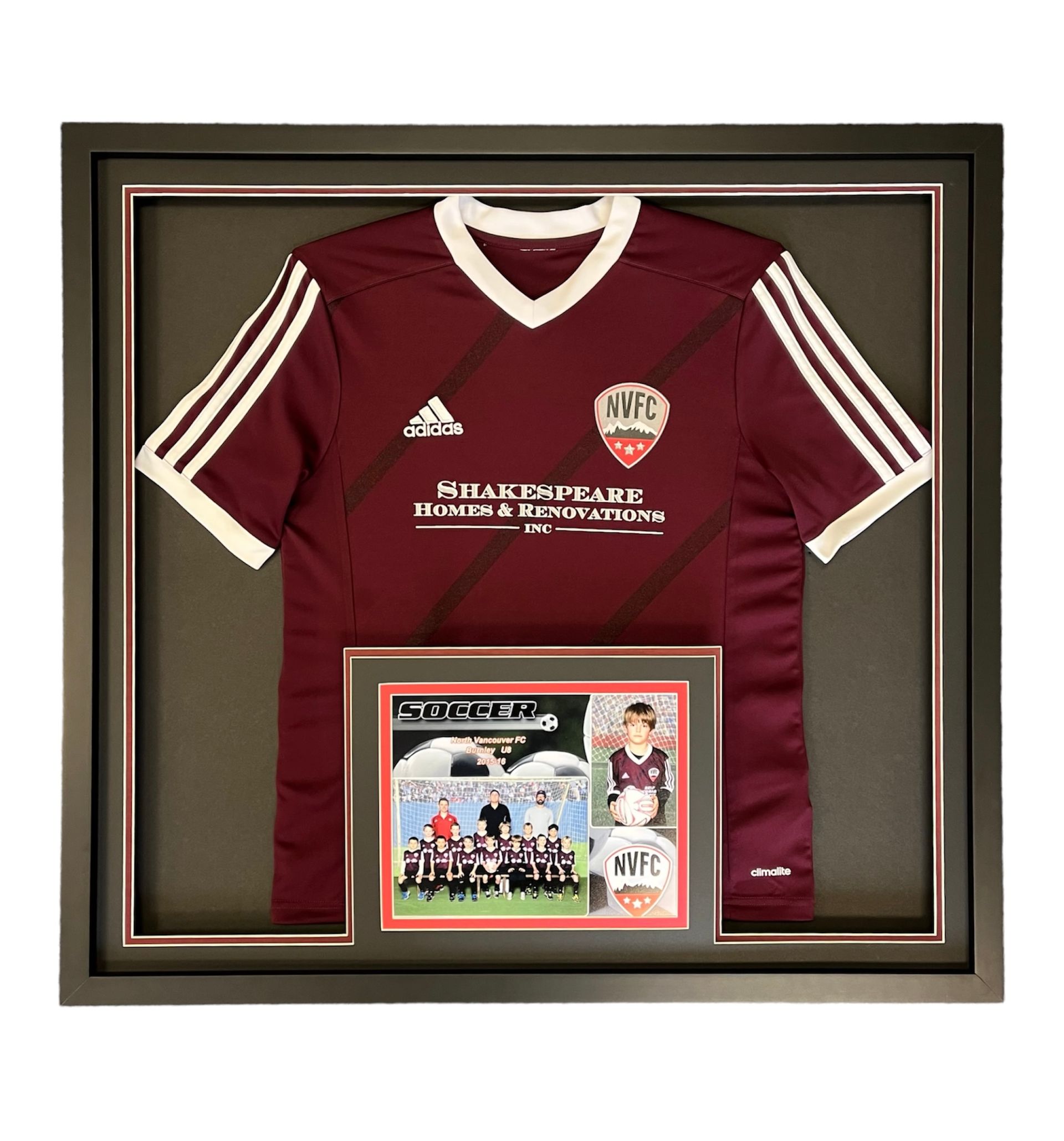 framed kids soccer jersey